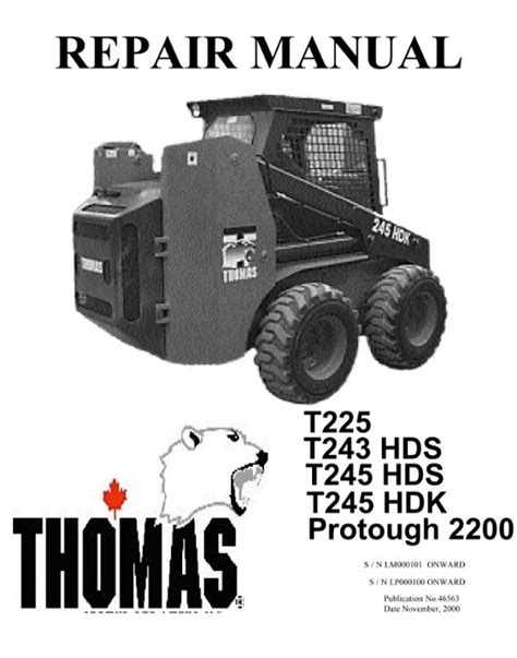 thomas 243 skid steer manual|thomas loaders t245 hdk.